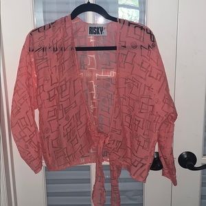 Pink Patterned Top (Transparent)